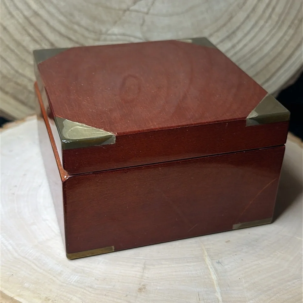 Tiffany & Co Wooden Desk Clock with Gold Accents - AS IS - Working Battery - Picture 8 of 13